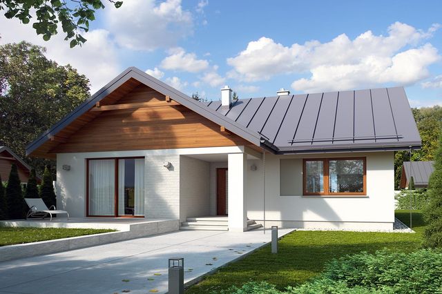 Проект одноэтажного дома из газобетона Nikos - изображение 1