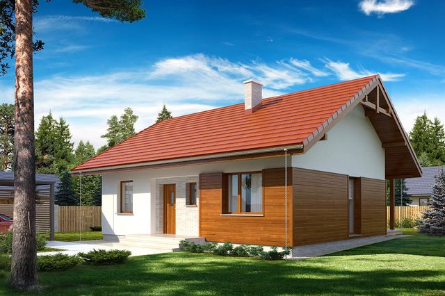 Проект одноэтажного каркасного дома Gaja - изображение 1