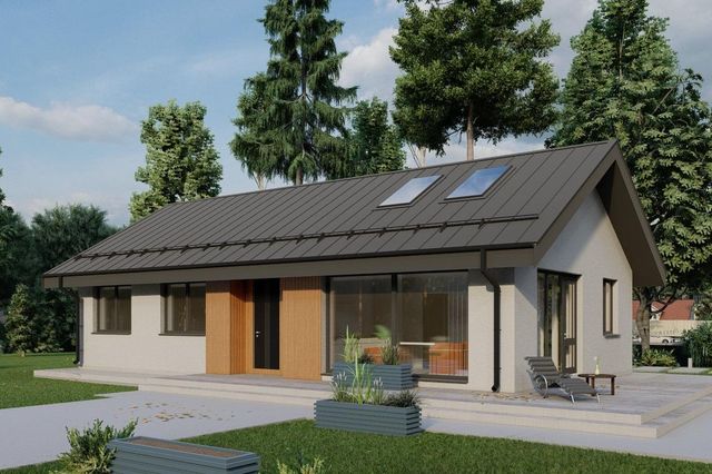 Проект одноэтажного дома в стиле Микея 152 м² - изображение 1