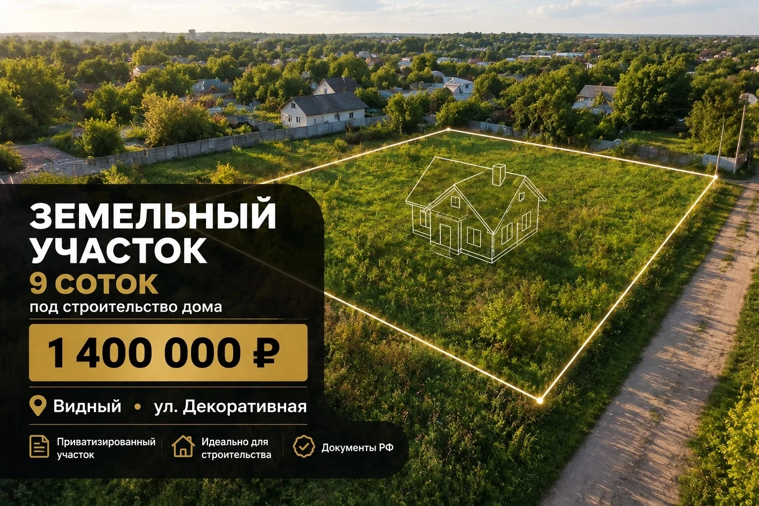 Земельный участок 9 сот., ул. Декоративная, г Луганск — фото объявления Луганск