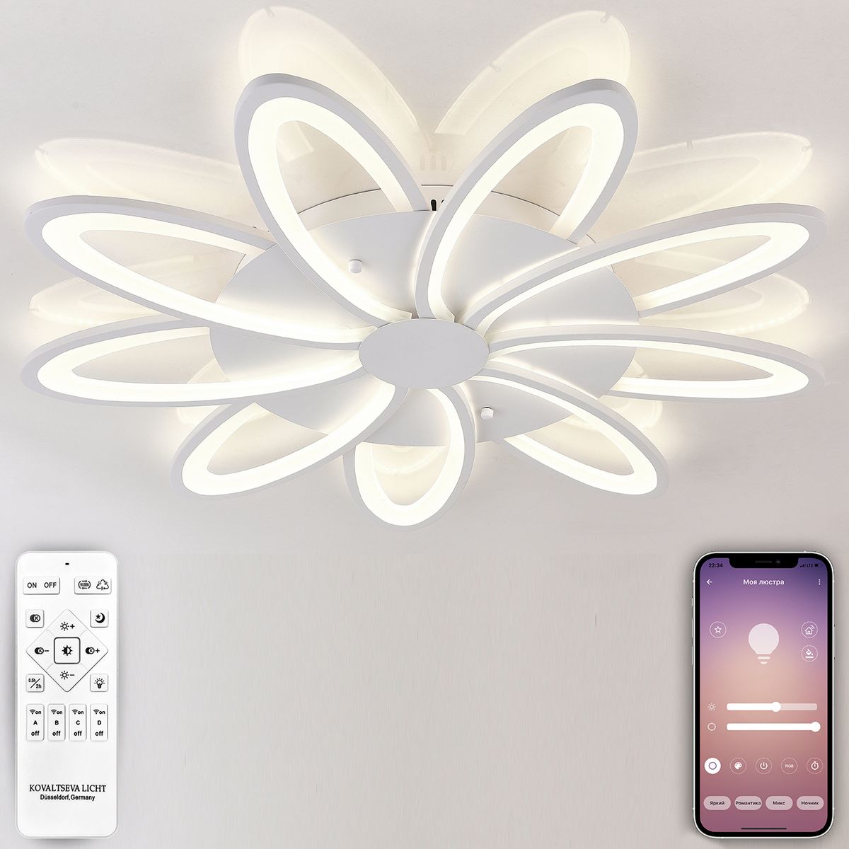 Потолочная люстра Natali Kovaltseva HIGH-TECH LED LAMPS 82009