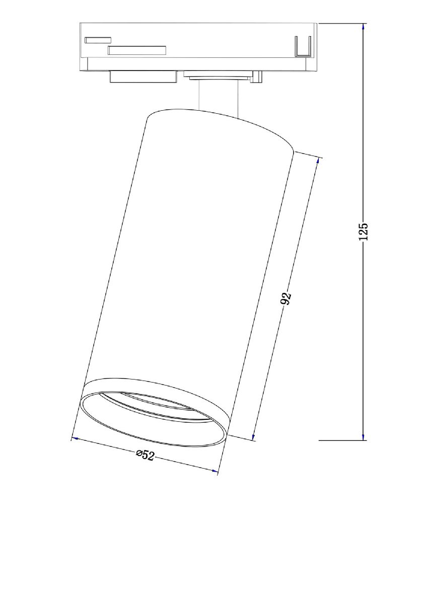 Трековый светильник Maytoni Focus S TR020-1-GU10-B
