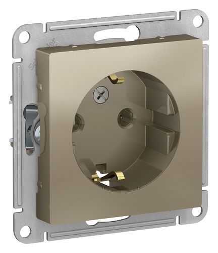 Розетка с заземлением Schneider Electric Atlas design ATN000543