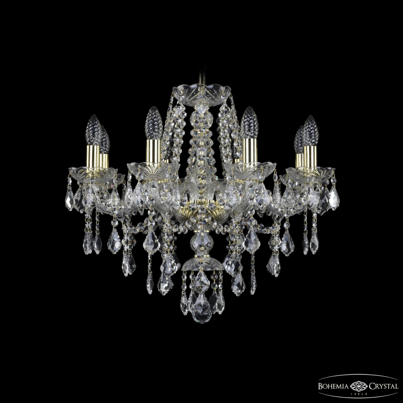 Подвесная люстра Bohemia Ivele Crystal 1415/8/200 G Leafs