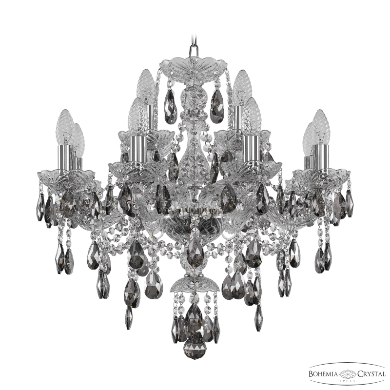 Подвесная люстра Bohemia Ivele Crystal 1415/8+4/200 Ni K731