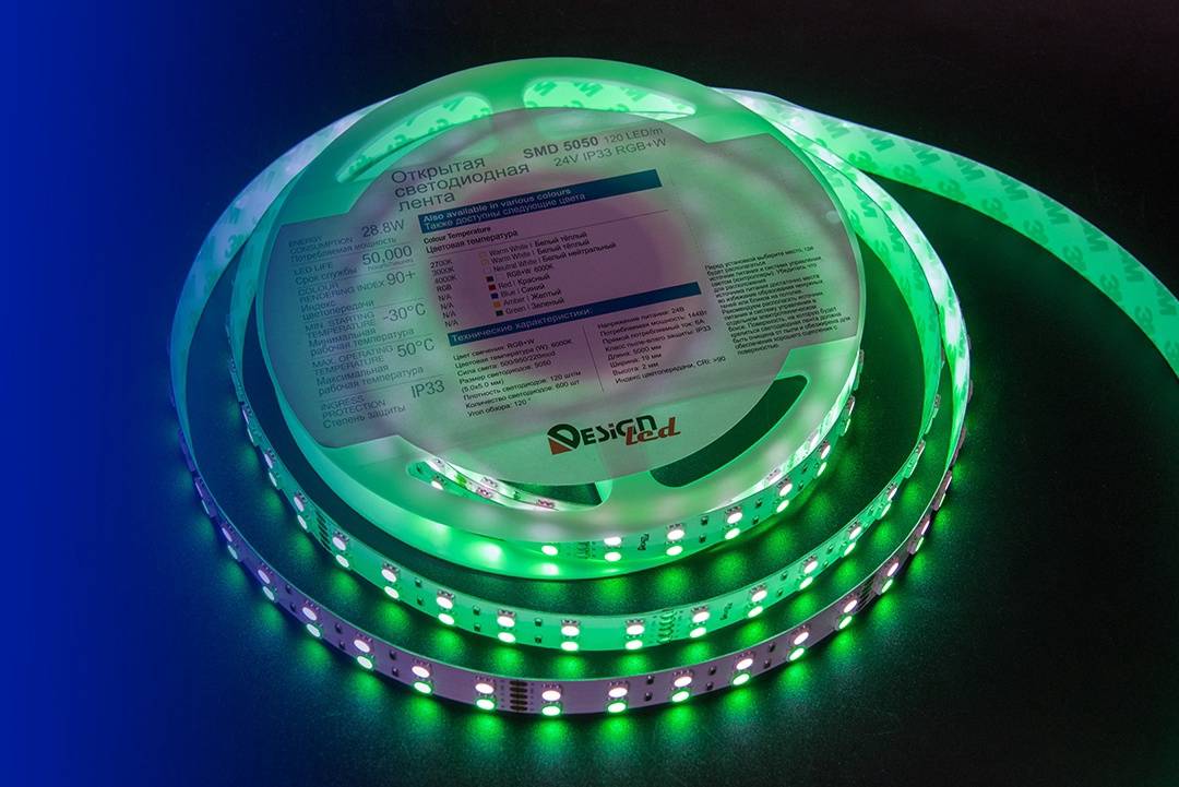 Светодиодная лента DesignLed DSG5120-24-RGB+W-33 000514