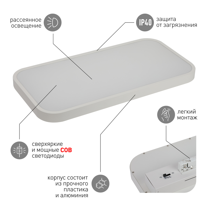 Трековый светильник Эра STR-31-WB-40K-W45 Б0051776