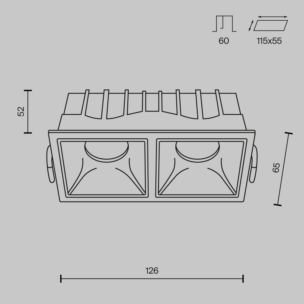 Встраиваемый светильник Maytoni Technical Alfa LED DL043-02-10W4K-SQ-WB