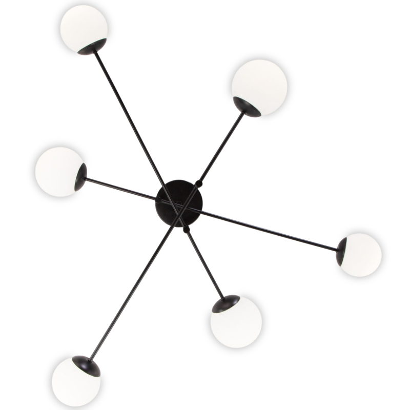 Потолочная люстра Eurosvet Netz 30181/6 черный Smart a062214