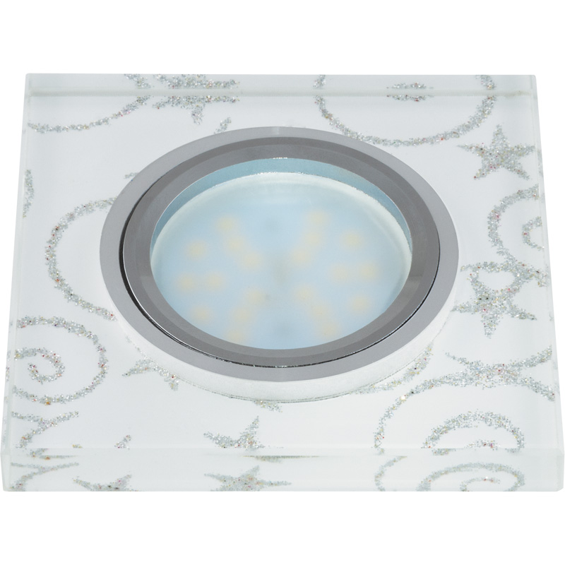 Встраиваемый светильник Fametto Peonia DLS-P203 GU5.3 CHROME/WHITE 10127