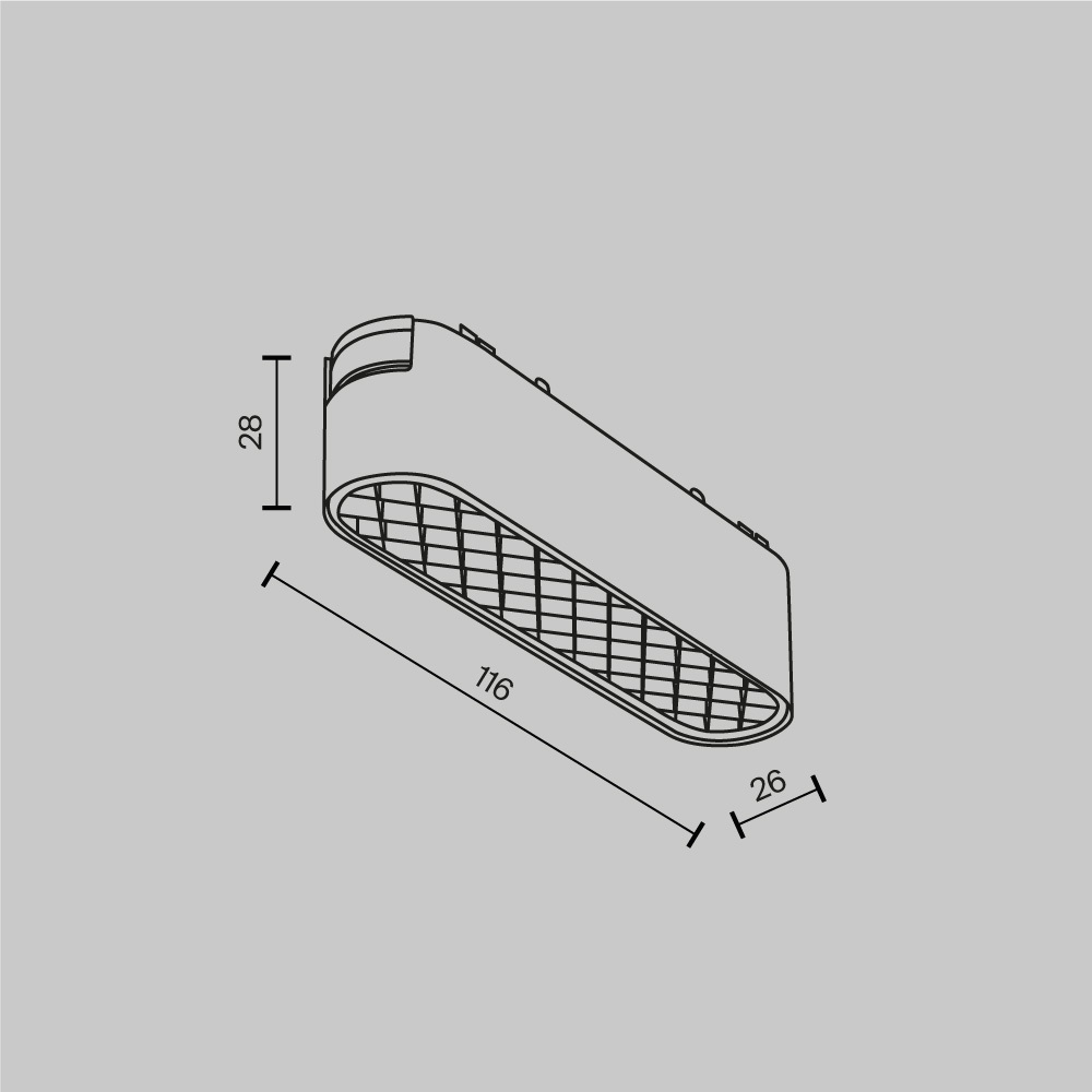 Трековый магнитный светильник Maytoni Basis Grid TR084-1-6W3K-W