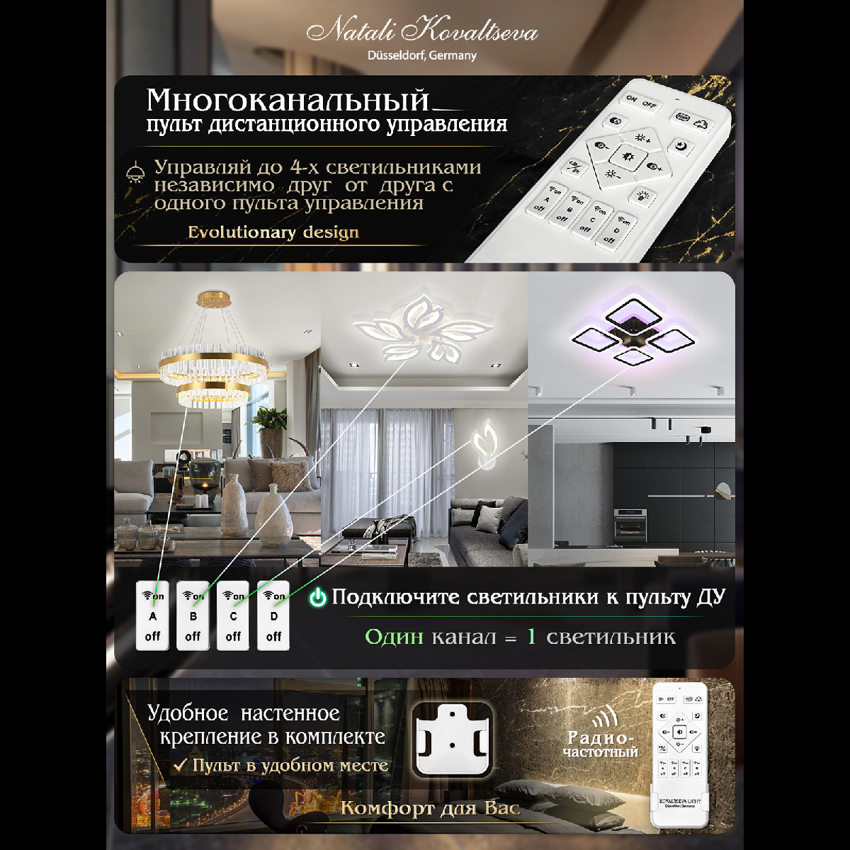 Потолочная люстра Natali Kovaltseva Mujus LED LAMPS 81190