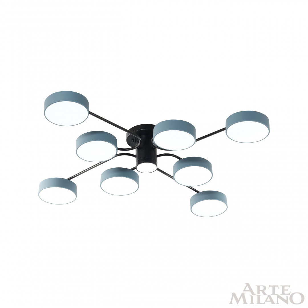 Потолочная люстра Arte Milano Ferrara 253039/8+1 Bk/Gr