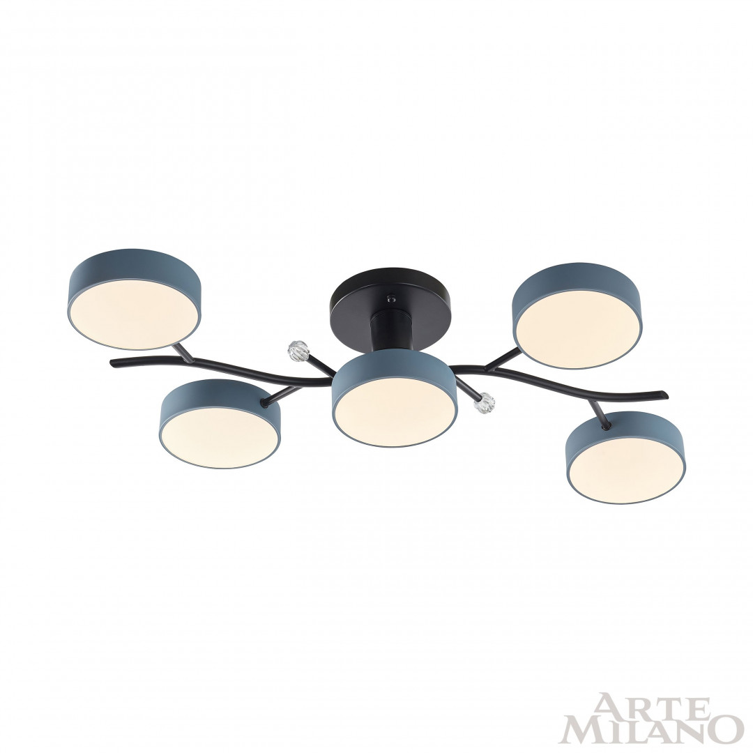 Потолочная люстра Arte Milano Ferrara 256606/5 Bk/Gr