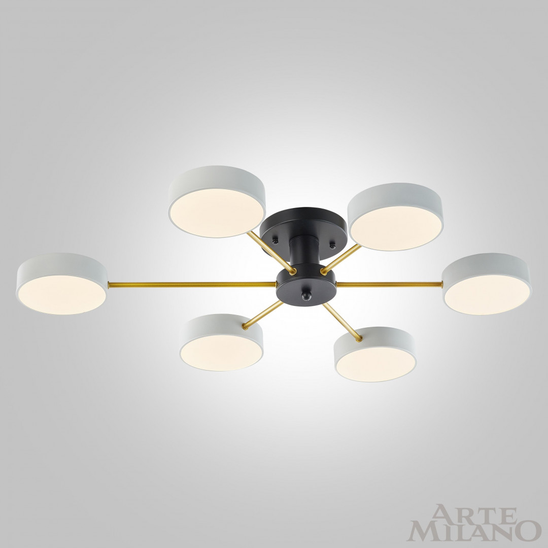 Потолочная люстра Arte Milano Ferrara 252006/6 Bk/Wh