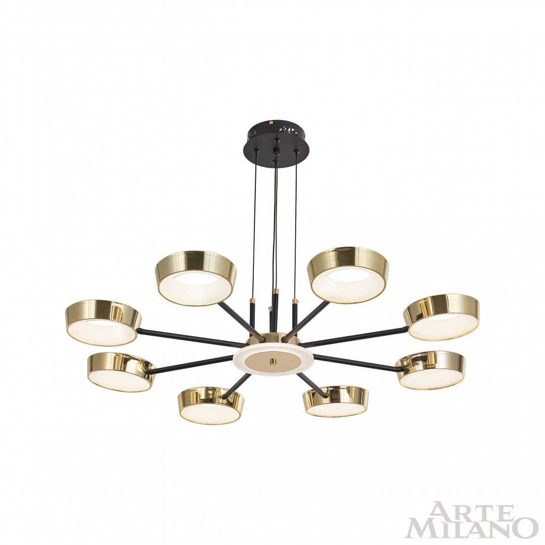Подвесная люстра Arte Milano 271079/8 BK/GD