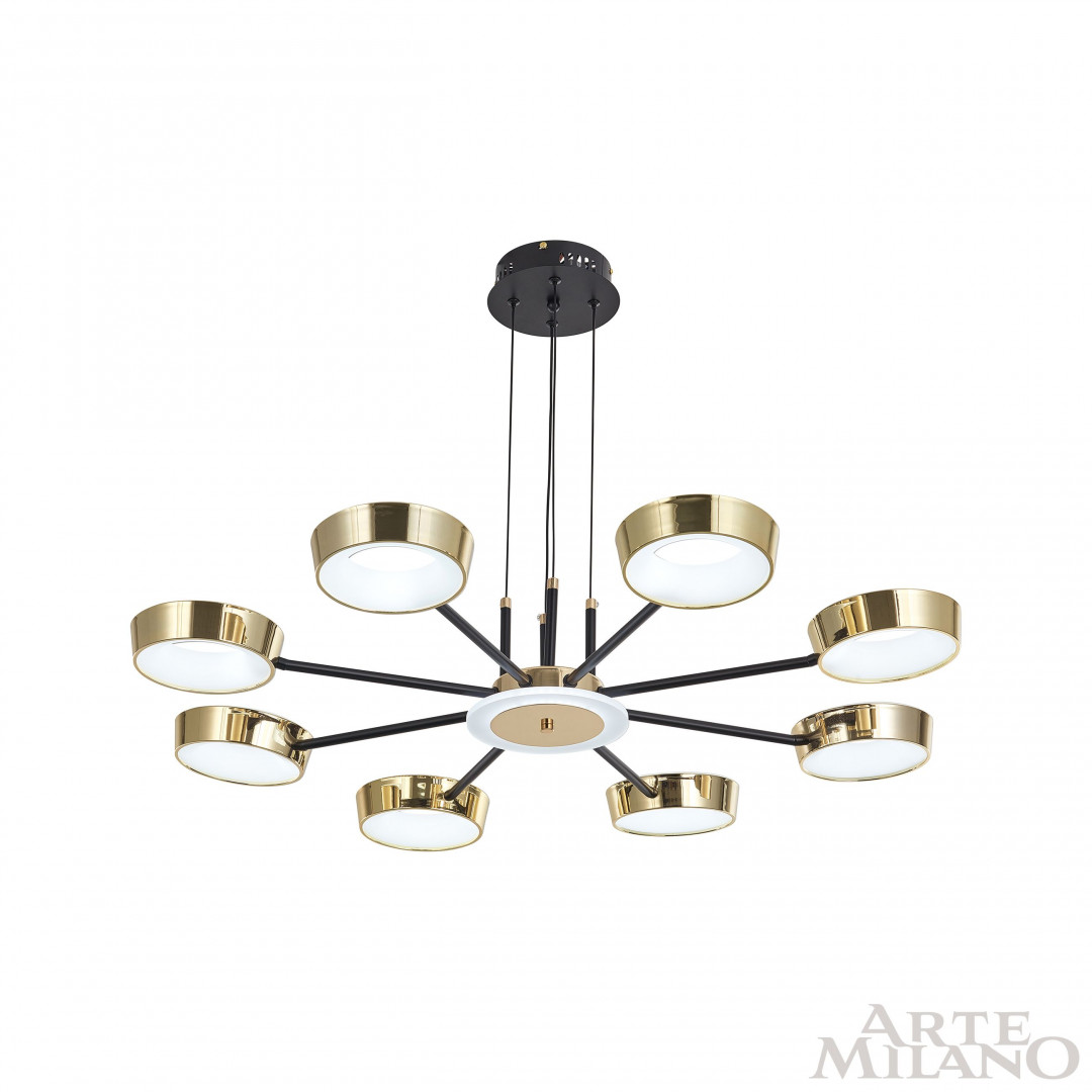 Подвесная люстра Arte Milano 271079/8 BK/GD