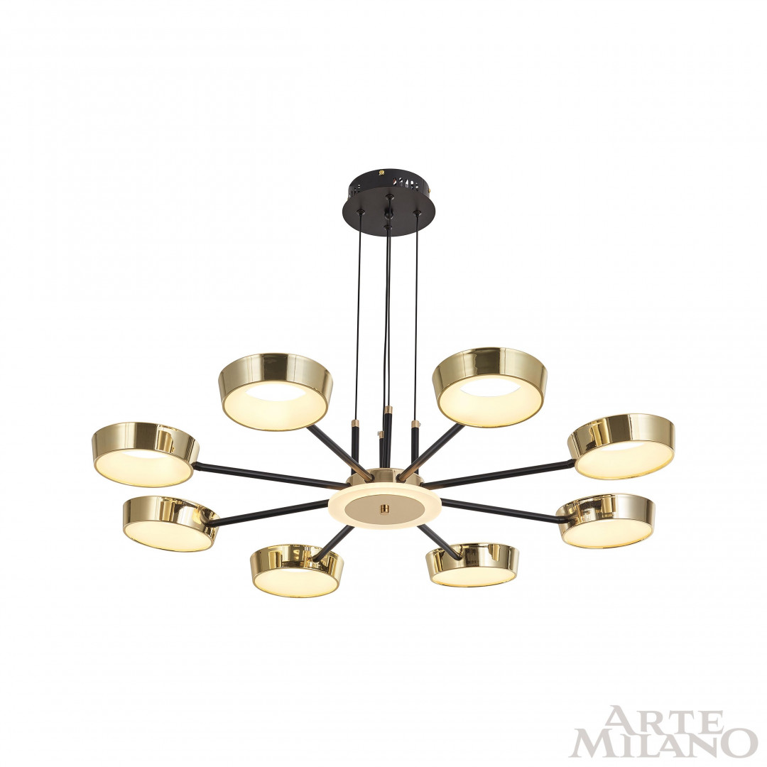 Подвесная люстра Arte Milano 271079/8 BK/GD