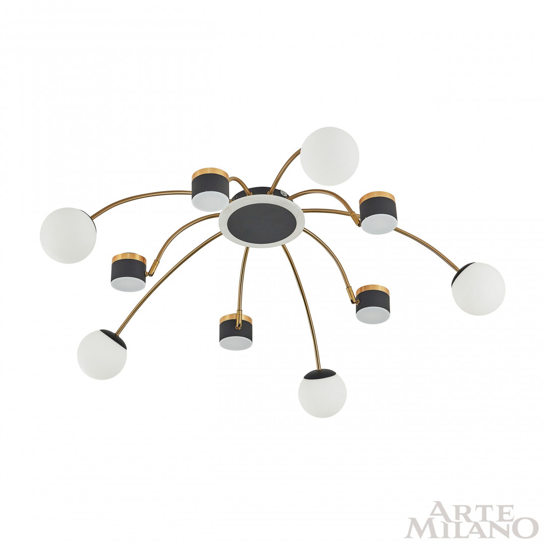 Потолочная люстра Arte Milano 272040/10 BK/GD
