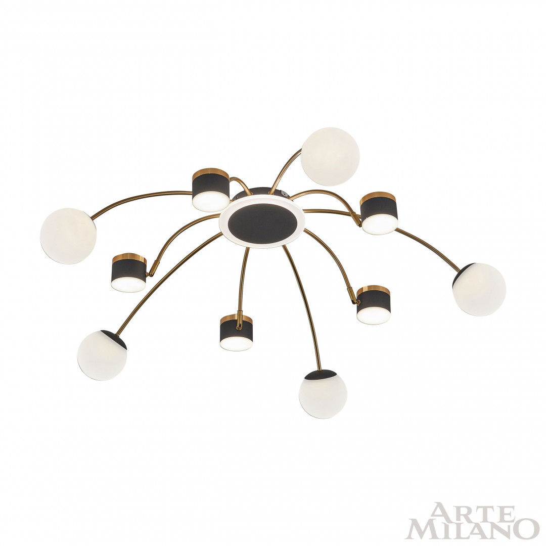 Потолочная люстра Arte Milano 272040/10 BK/GD