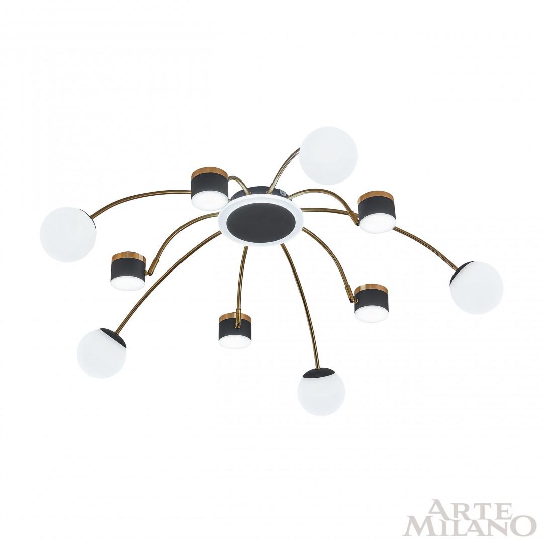 Потолочная люстра Arte Milano 272040/10 BK/GD