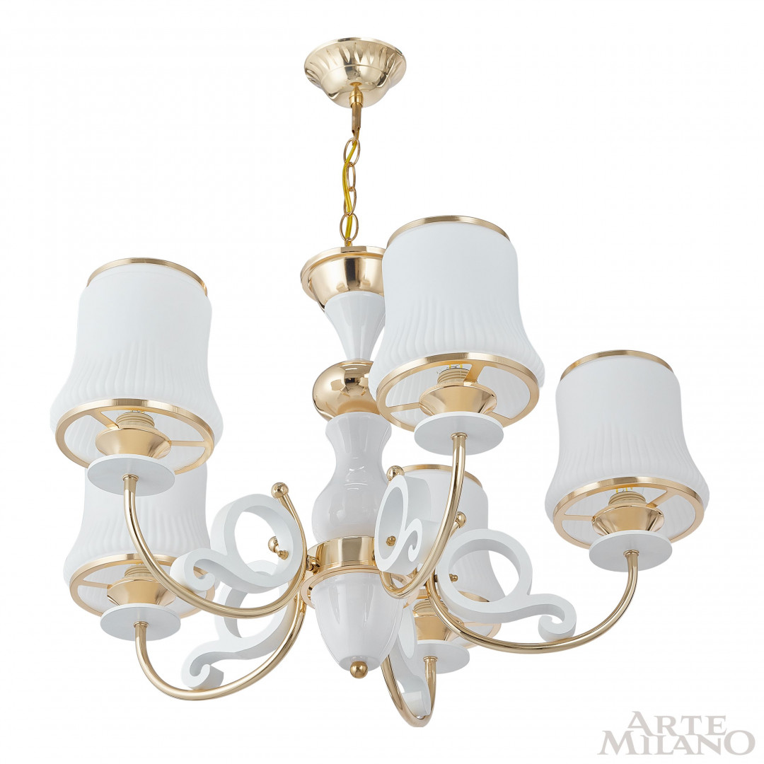 Подвесная люстра Arte Milano Florentia-1097 301097/5 Wh/Gd