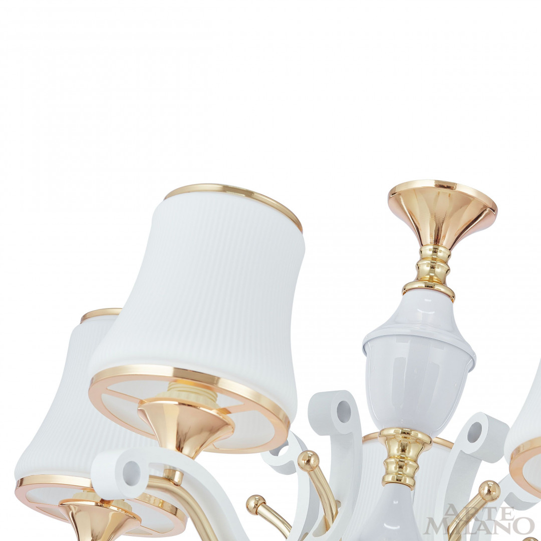 Подвесная люстра Arte Milano Florentia-3987 303987/8 Wh/Gd