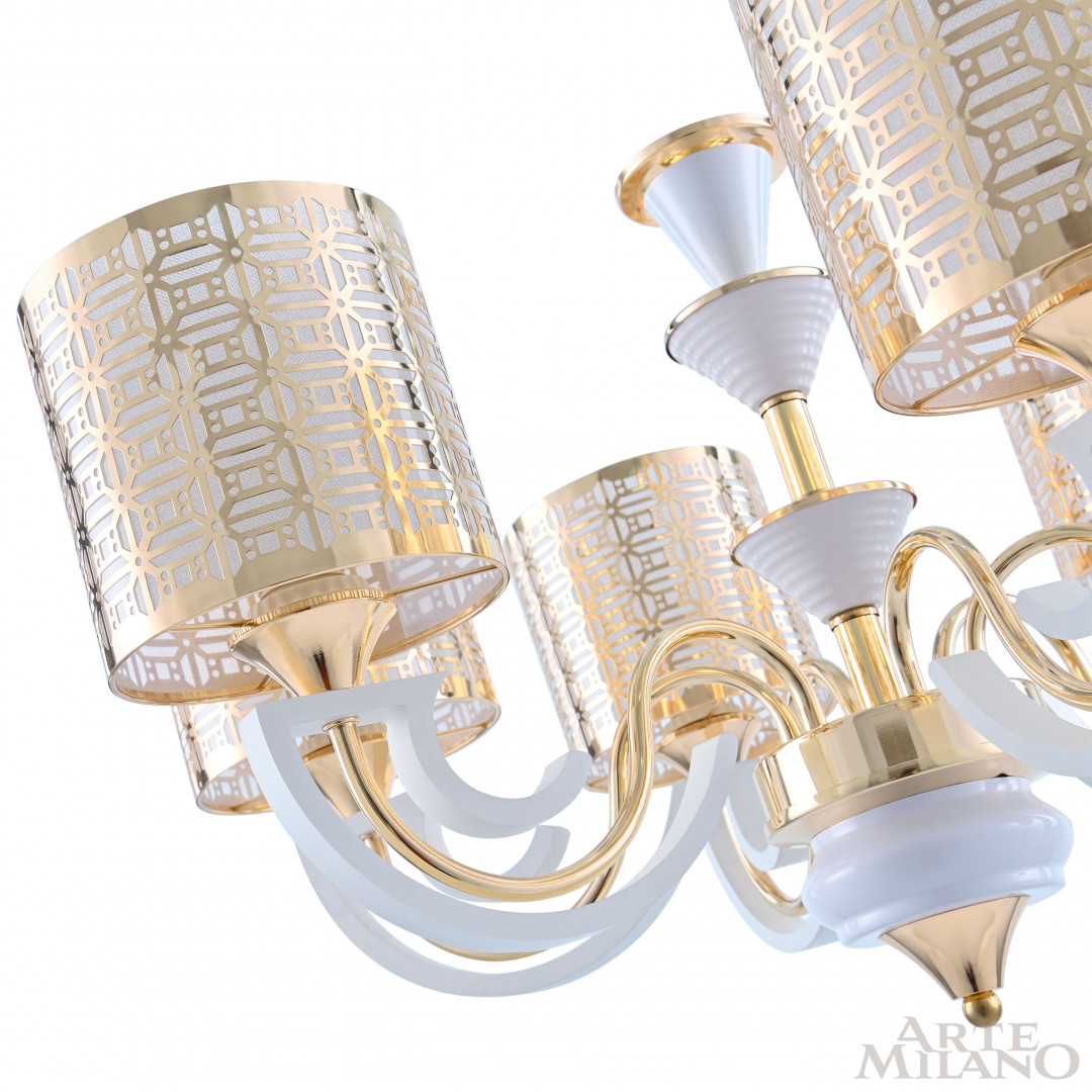 Подвесная люстра Arte Milano Florentia-8857 308857/6 Wh/Gd