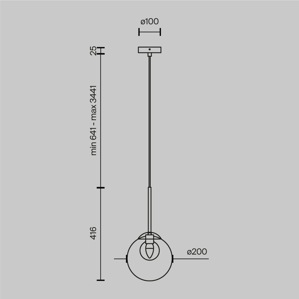 Подвесной светильник Maytoni Basic form MOD521PL-01G3