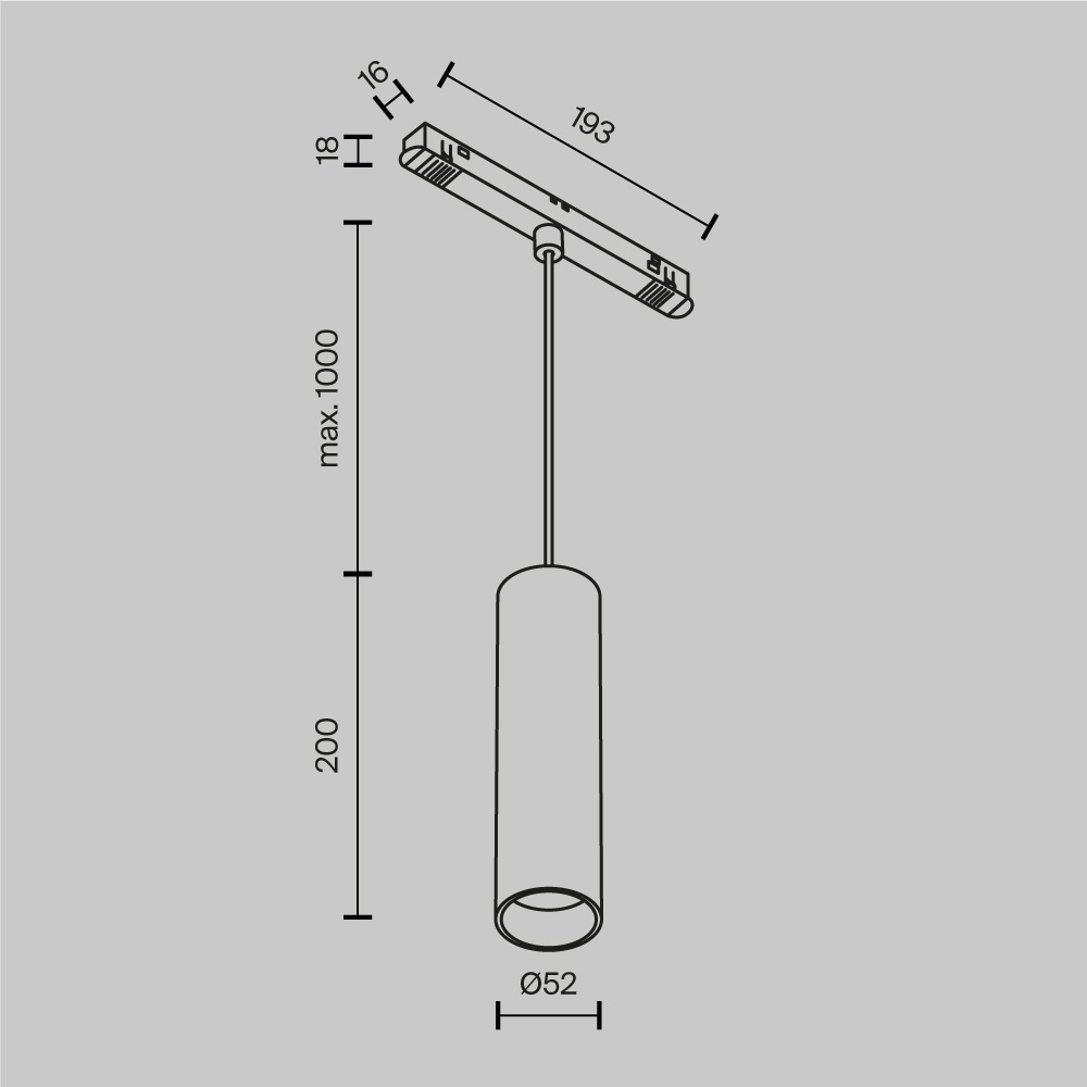 Трековый магнитный светильник Maytoni Focus LED TR041-4-12WTW-DD-W