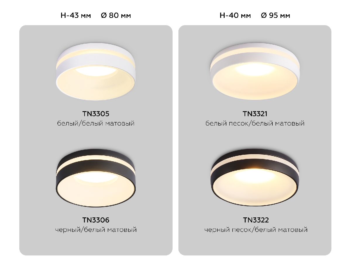 Встраиваемый светильник Ambrella Light Acrylic Frost TN3306