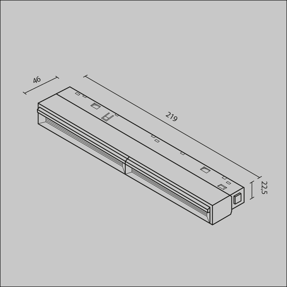 Трековый магнитный светильник Maytoni Technical Magnetic track system Exility Parete TR106-2-12W4K-B