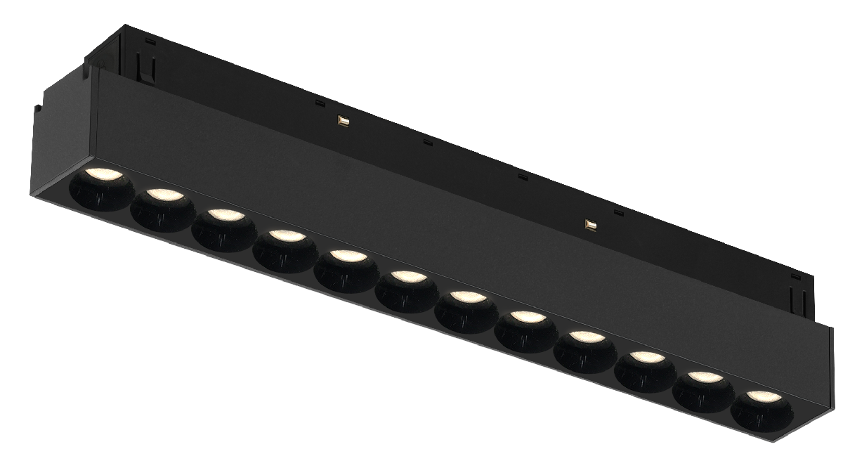 Трековый магнитный светильник iLedex Vision 4822-002-L235-12W-38DG-3000K-BK