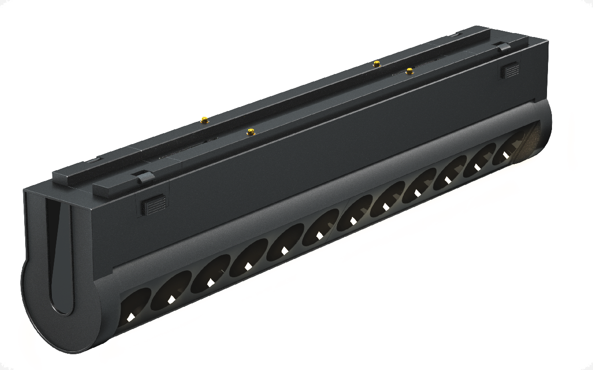 Трековый магнитный светильник iLedex Vision 4825-041-L209-12W-36DG-4000K-BK