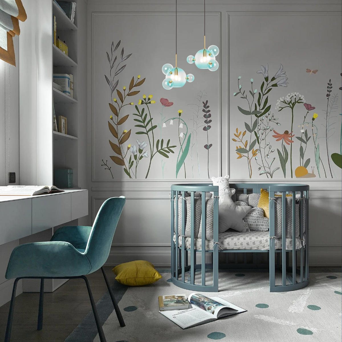 Подвесной светильник Loft IT Bolle 2027-P4 Blue mini