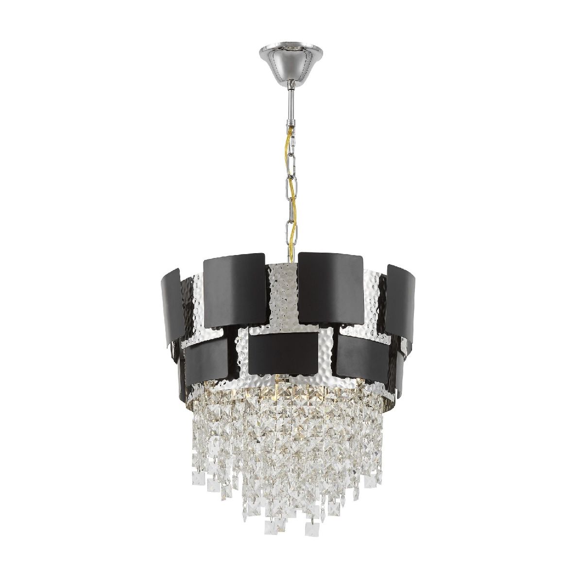 Подвесная люстра Lumina Deco Kruvia LDP 7045-400 BK+CHR