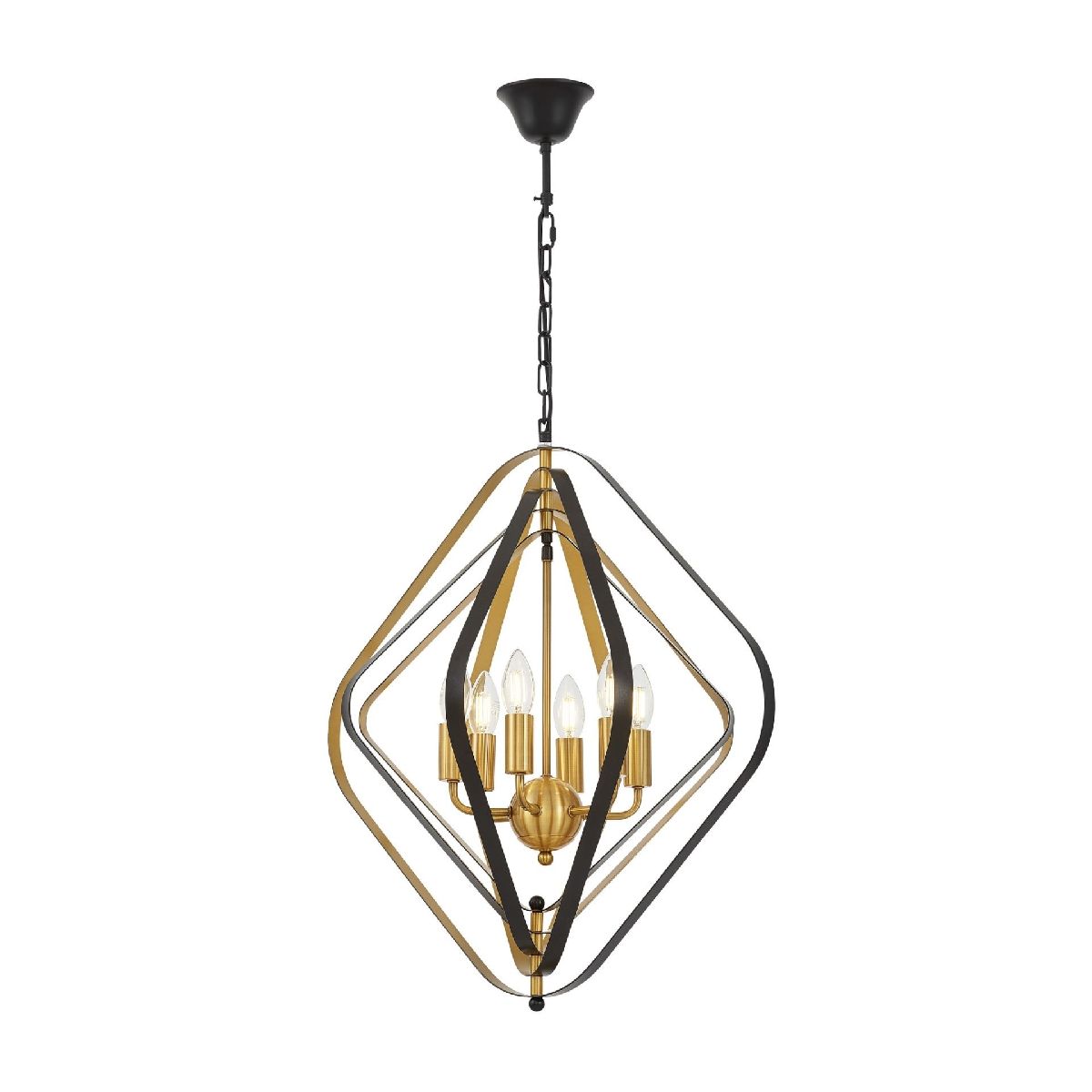 Подвесная люстра Lumina Deco Crulia LDP 8005-6 BK+MD