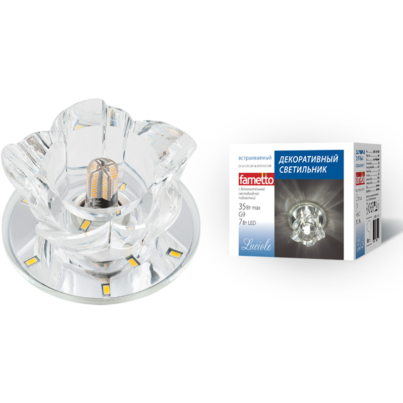 Встраиваемый светильник Fametto Luciole DLS-L125 G9 GLASSY/CLEAR UL-00000376