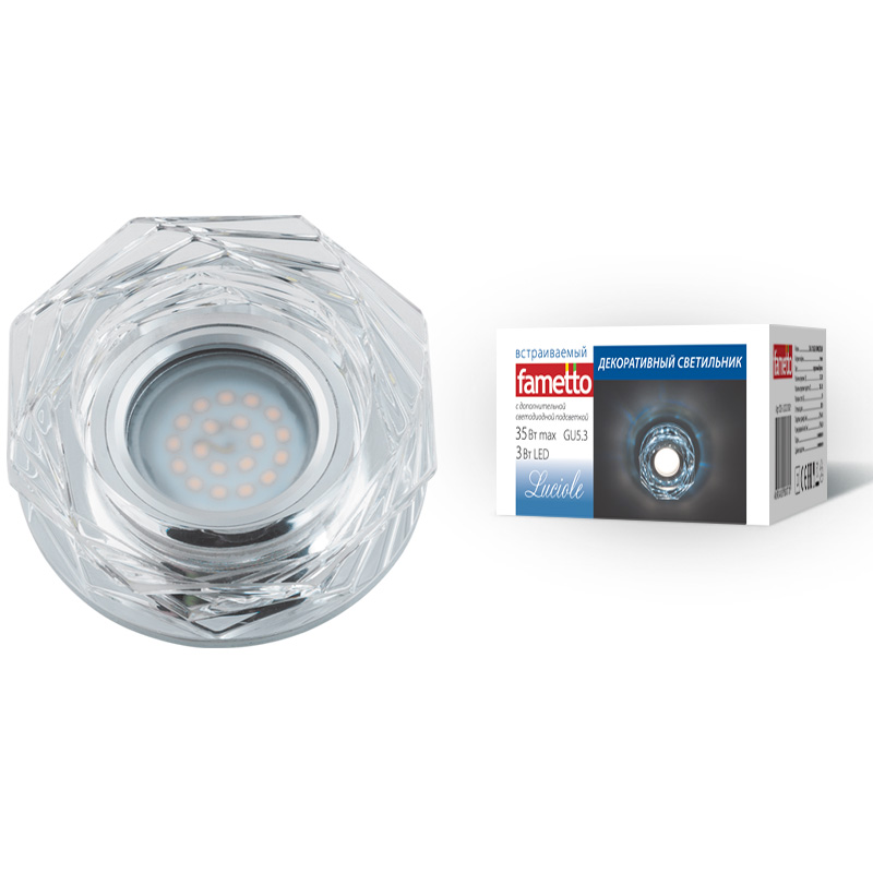Встраиваемый светильник Fametto Luciole DLS-L122 GU5.3 GLASSY/CLEAR UL-00000369