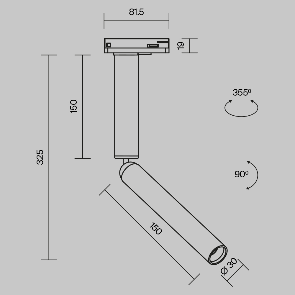 Трековый однофазный светильник Maytoni Focus T TR142-1-6W3K-B