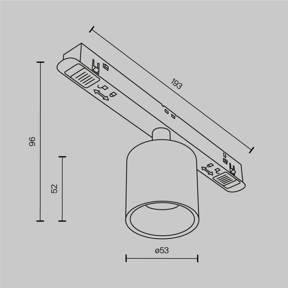 Трековый магнитный светильник Maytoni Alfa S TR132-2-7W3K-B