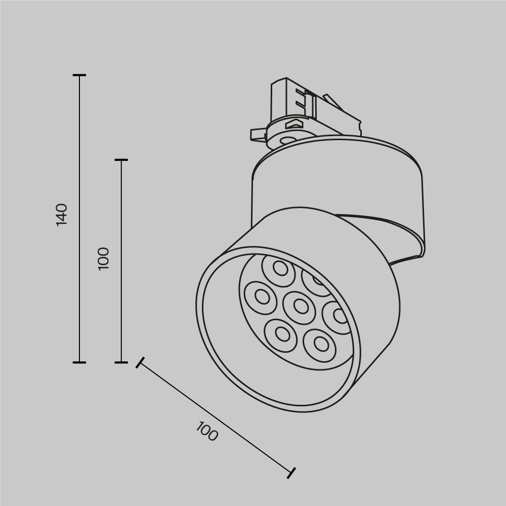 Трековый трехфазный светильник Maytoni Alfa TR199-3-15W4K-M-B
