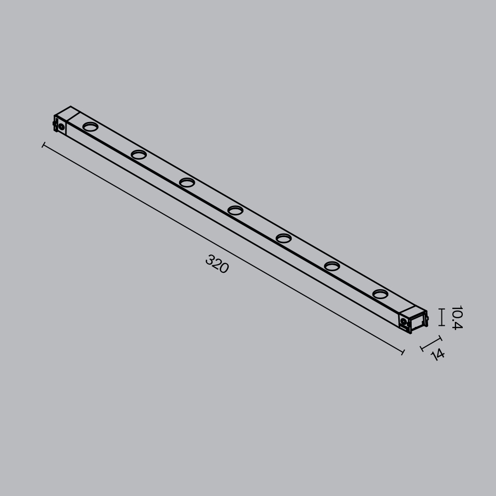 Трековый магнитный светильник Maytoni Points TR174-1-12WTW-M-B