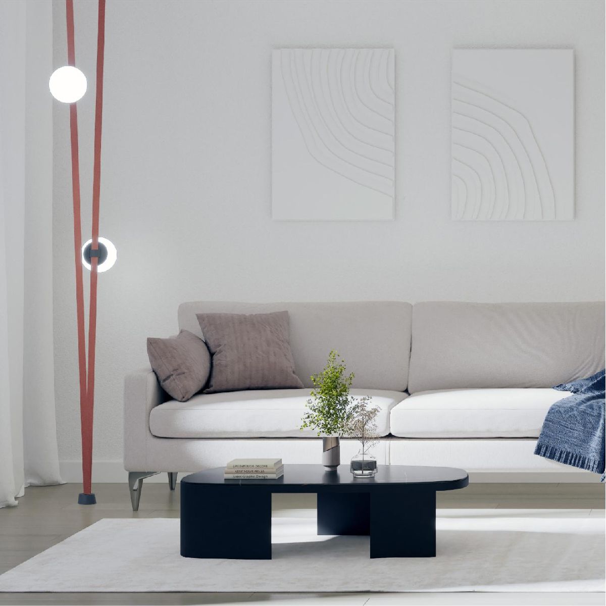 Трековый однофазный светильник Denkirs Belty Orb DK5553-BK