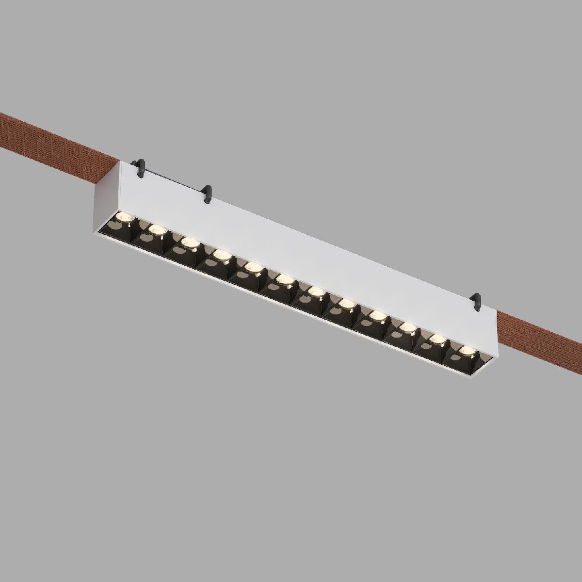 Трековый однофазный светильник Denkirs Belty Grill DK5571-WB