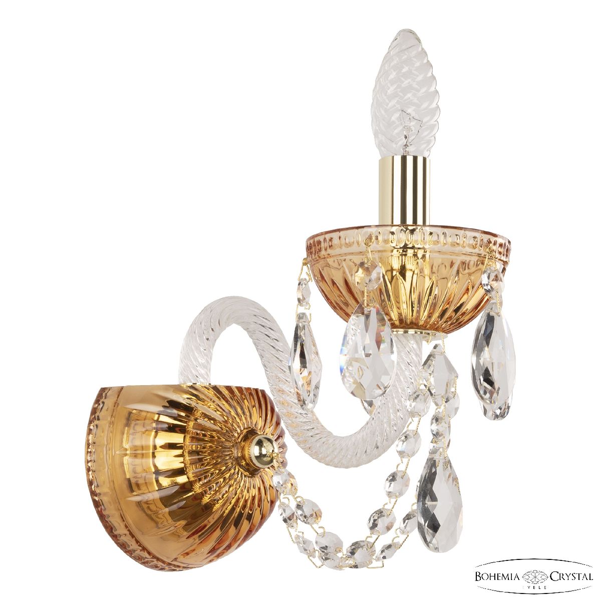 Бра Bohemia Ivele Crystal 5402B/1/141 G Amber/M-1G