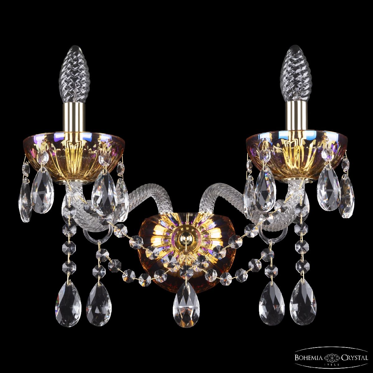 Бра Bohemia Ivele Crystal 5413B/2/165 G Shampan/M-1H