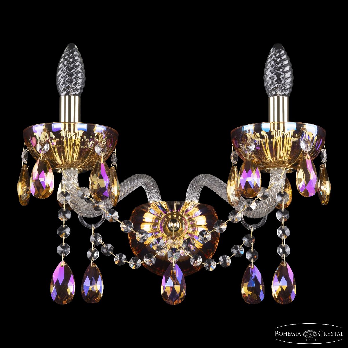 Бра Bohemia Ivele Crystal 5413B/2/165 G Shampan/M-1H K777