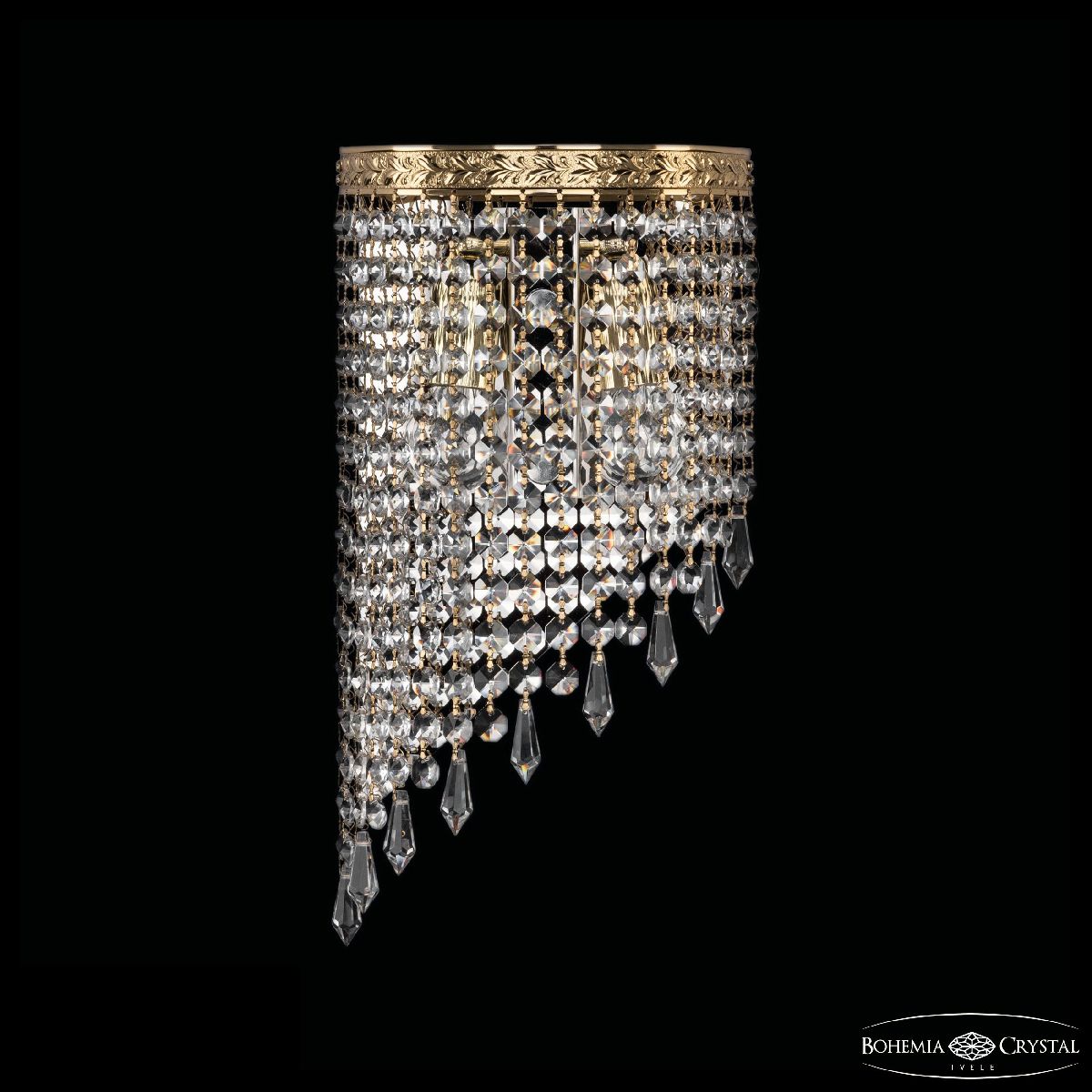 Настенный светильник Bohemia Ivele Crystal 83401BL/18IV-34 G Drops