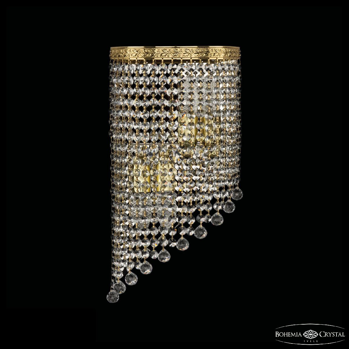 Настенный светильник Bohemia Ivele Crystal 83401BL/20IV-43 G Balls